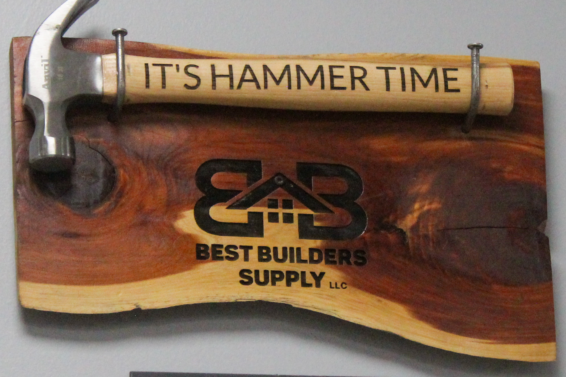 It's Hammer Time wooden sign